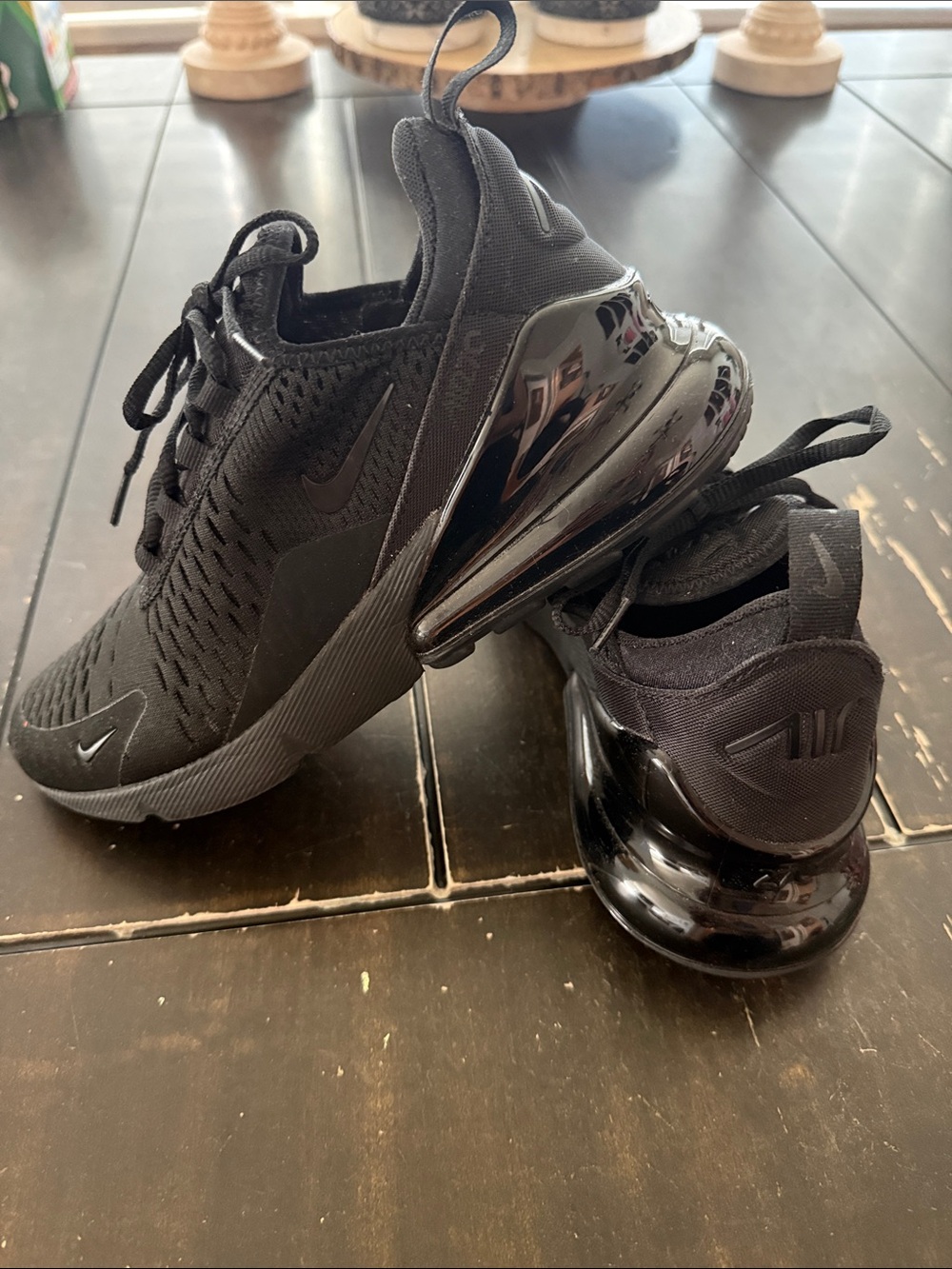Nike All-Black Air Max 270 React-Style Sneakers